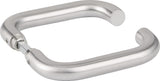 HERMAT Glastürdrückerpaar 1801 BASIC 01 VA U-Form Vierkant 8 mm Edelstahl matt