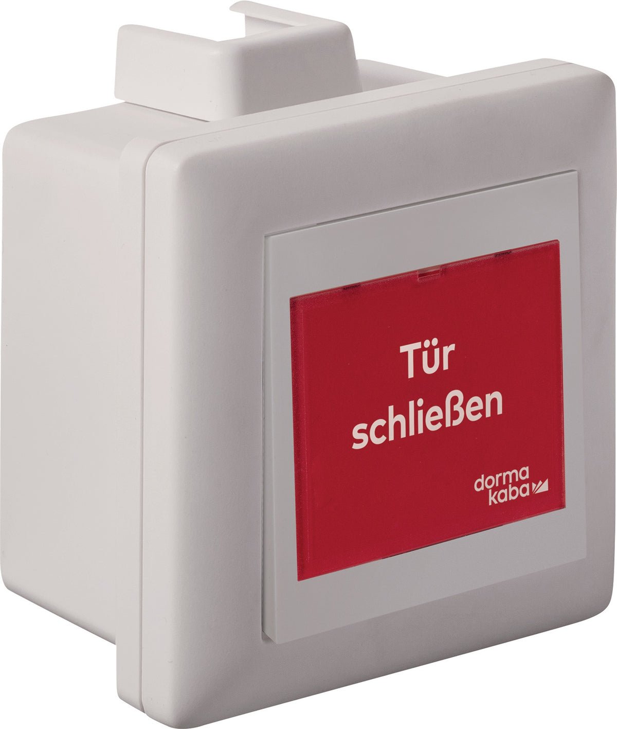 Aufputzdose für Handauslösetaster System 55 in Weiß von DORMAKABA – 1-fach mit Rahmen