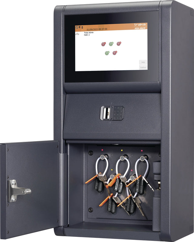TRAKA Schlüsseltresor V-Touch-Pro mit Drehriegelschloss, Touch-Steuereinheit und 5 Haken