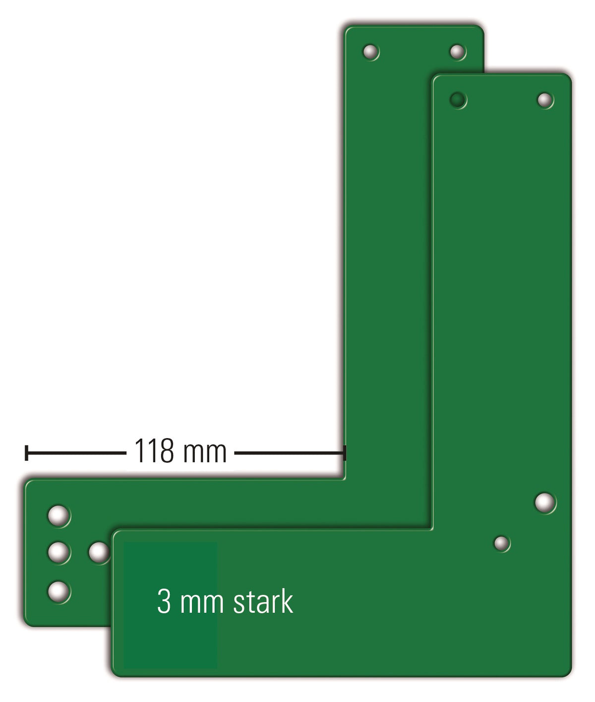 GFS Montageplatte 991770 für EH-Türwächter – Stahl/Holz, DIN L/R, 170x205 mm
