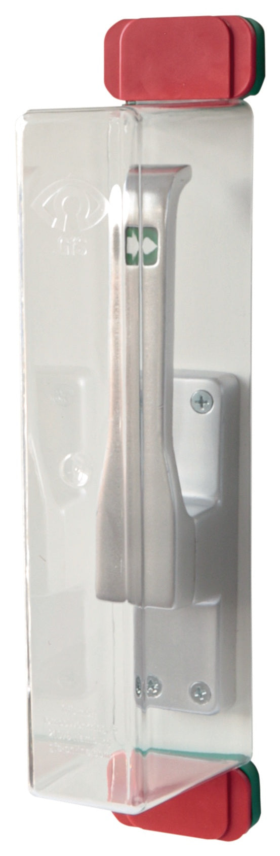 GFS Fluchttürhaube Typ D2 zur Sicherung von Treibriegeln, Macrolon-Kunststoff transparent