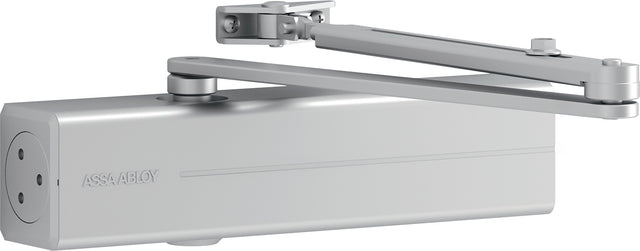 ASSA ABLOY Scherentürschließer DC 300 silber EN 3-6 – stufenlos einstellbar, für Feuer- und Rauchschutztüren