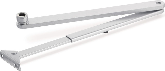 GEZE ECturn Scherengestänge silber – für Leibungstiefe 90–200 mm, DIN links/rechts