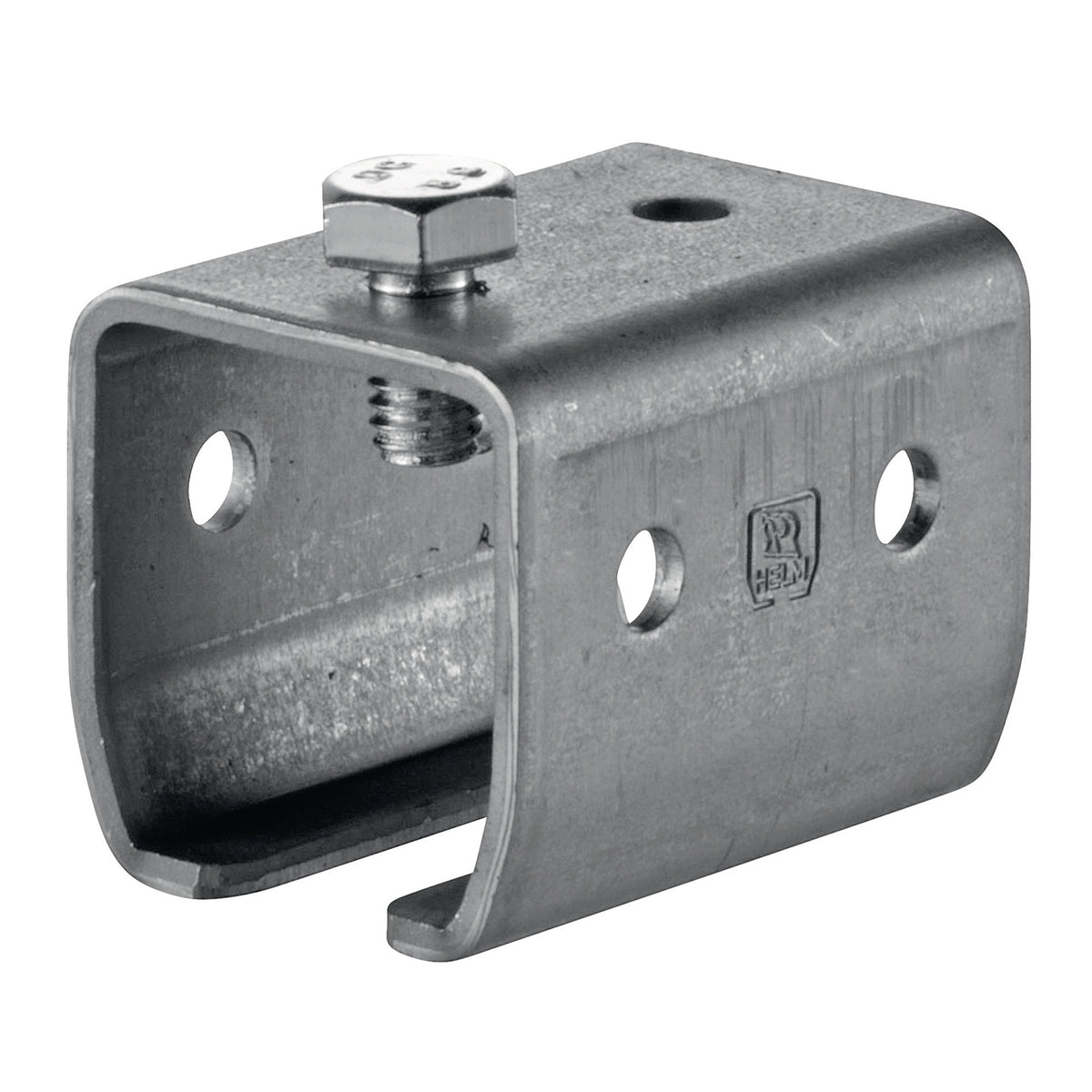 HELM Übersteckmuffe 1104 Pro 100 Stahl blank mit Konterschraube oben