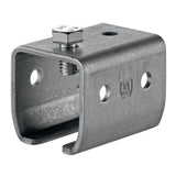 HELM Übersteckmuffe 1104 Pro 100 Stahl blank mit Konterschraube oben