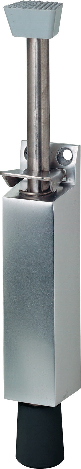 KWS Türfeststeller 1044.02 Aluminium silberfarbig lackiert – Türmontage, Hubhöhe 60 mm, für Türen bis 80 kg