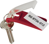 DURABLE Key Clip Schlüsselanhänger schwarz mit Beschriftungsfeld, 6 Stück im Beutel