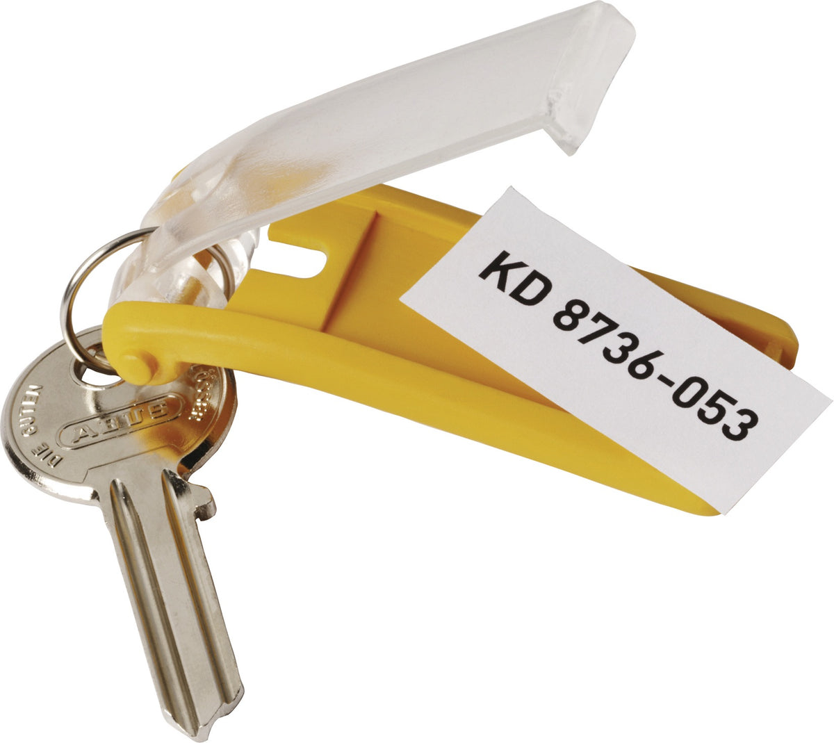 DURABLE Key Clip Schlüsselanhänger schwarz mit Beschriftungsfeld, 6 Stück im Beutel
