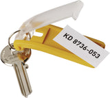 DURABLE Key Clip Schlüsselanhänger schwarz mit Beschriftungsfeld, 6 Stück im Beutel