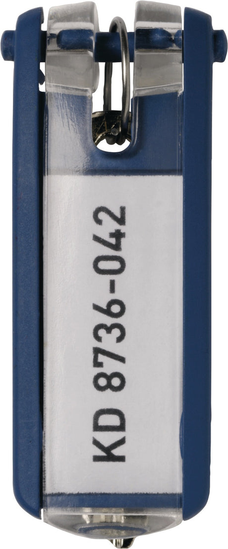 DURABLE Key Clip Schlüsselanhänger schwarz mit Beschriftungsfeld, 6 Stück im Beutel