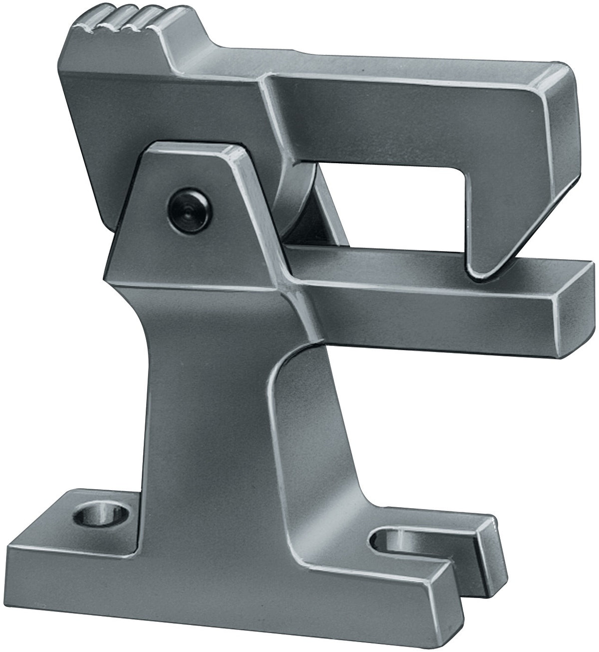 DENI Torfeststeller 3805 aus Leichtmetallguss F1 naturfarbig eloxiert, Bodenmontage, mit Befestigungssatz
