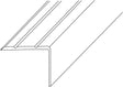 LM-Treppenwinkel 25x20mm Länge 1000mm Aluminium silberfarbig eloxiert einseitig gelocht von PG