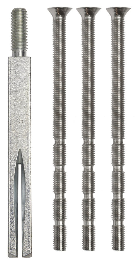 SCHNEGEL Wechselstift 4-KT.8 Stahl verzinkt/vernickelt M6 – Fixwechselstift für Wechselbeschläge