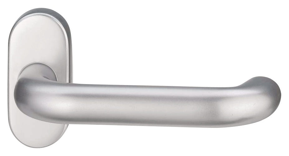 EDI Profiltürdrückerlochteil 1030/2033 Edelstahl EST oval 8 mm gerade – fest-drehbar, verdeckte Verschraubung