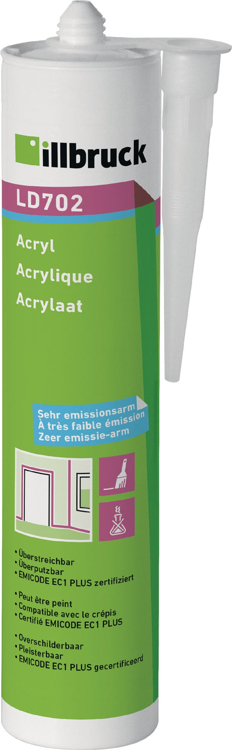 ILLBRUCK Acryl LD702 310 ml weiß Kartusche – 20 Stück