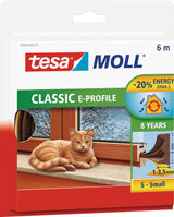 tesa tesamoll® 5463 Fenster-/Türmoll braun 9mm x 4mm x 6m – selbstklebende Gummidichtung
