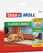 tesa tesamoll® 5463 Fenster-/Türmoll braun 9mm x 4mm x 6m – selbstklebende Gummidichtung