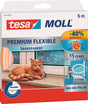 tesa tesamoll® 5417 Silikondichtung 9mm x 7mm x 6m transparent – selbstklebend, spart Heizkosten