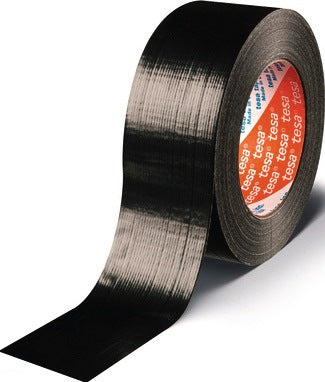 tesa Gewebeband Univ.duct tape 4613 schwarz 48 mm x 50 m – Universell einsetzbar, handeinreißbar