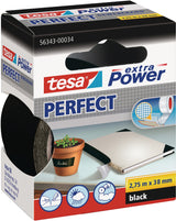 tesa Gewebeband ext.Power® 56341 schwarz 19 mm x 2,75 m – 10 Rollen