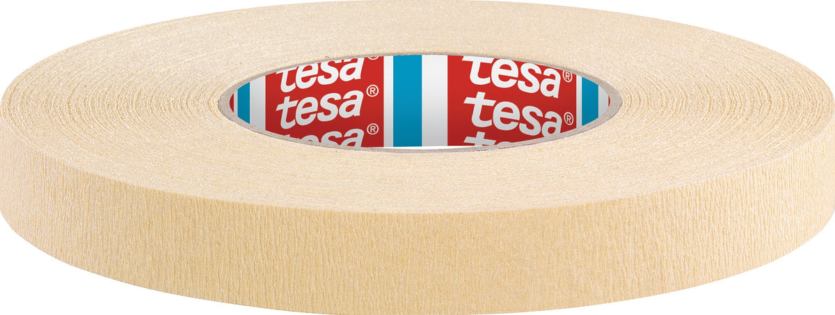 tesa tesakrepp 4322 Kreppband stark gekreppt chamois 19 mm x 50 m – 16 Rollen