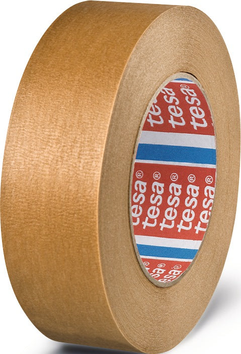 tesa tesakrepp 4341 Lackierkrepp hellbraun 38 mm x 50 m – leicht gekreppt, 8 Rollen