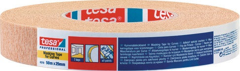 tesa tesakrepp 4319 Kreppband stark gekreppt hellbraun 50m x 19mm (16 Rollen)