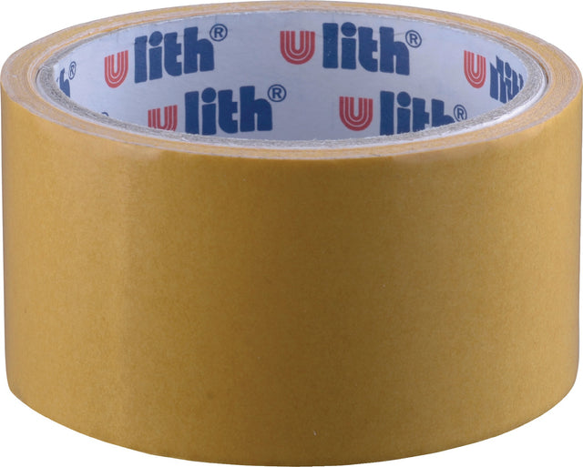 ULITH Doppelseitiges Verlegeband 468/E 50 mm x 5 m beige – reißfestes Zellwollgewebe