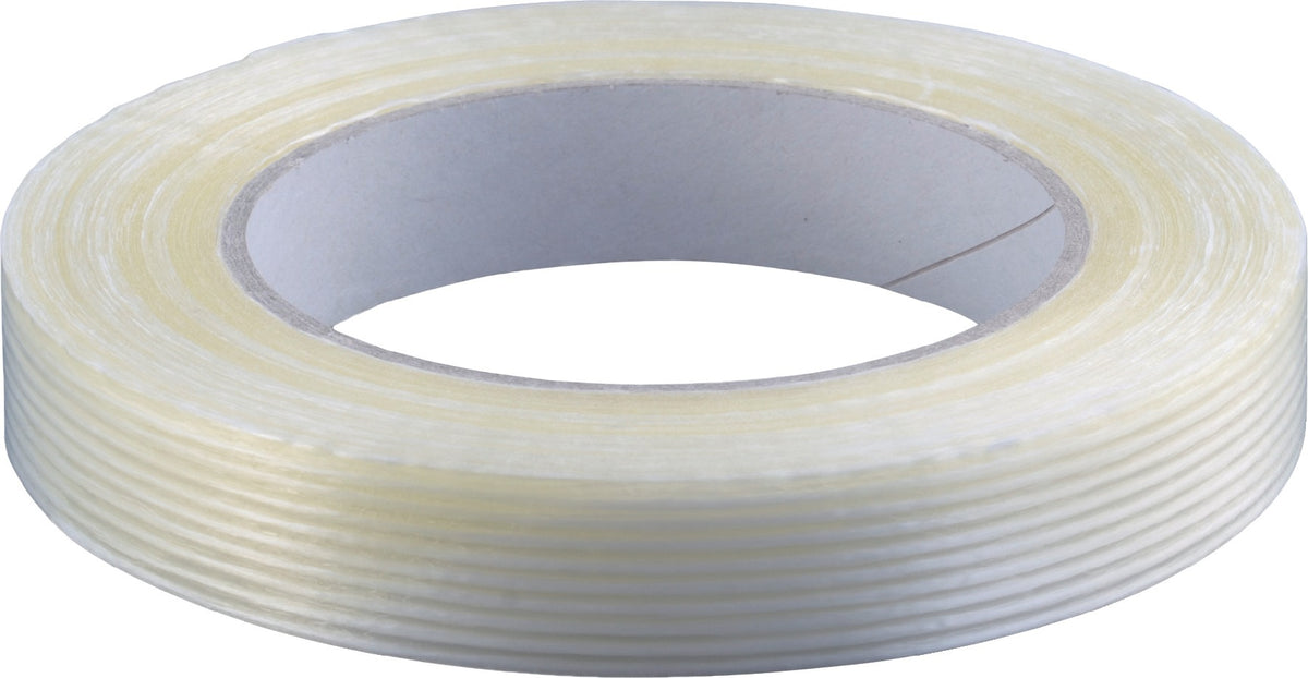 Filamentband farblos 50m x 19mm von BURMANN – Glasfaserverstärktes Klebeband, 6 Rollen