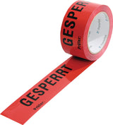 Warnklebeband PP Bruchgefahr 50 mm x 66 m rot von TRANSPAK – 36 Rollen