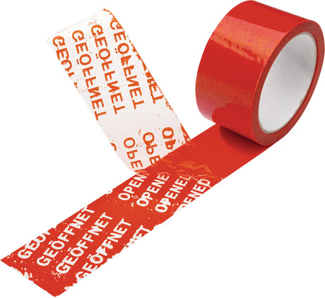 ENVO TAPE® Sicherheitspackband rot 50 mm x 50 m von ENVIROPACK – manipulationssicher