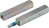OGRO Panik-Stift 120 FS SECURE Vierkant 9 mm geteilter Vollstift für Fluchttüren