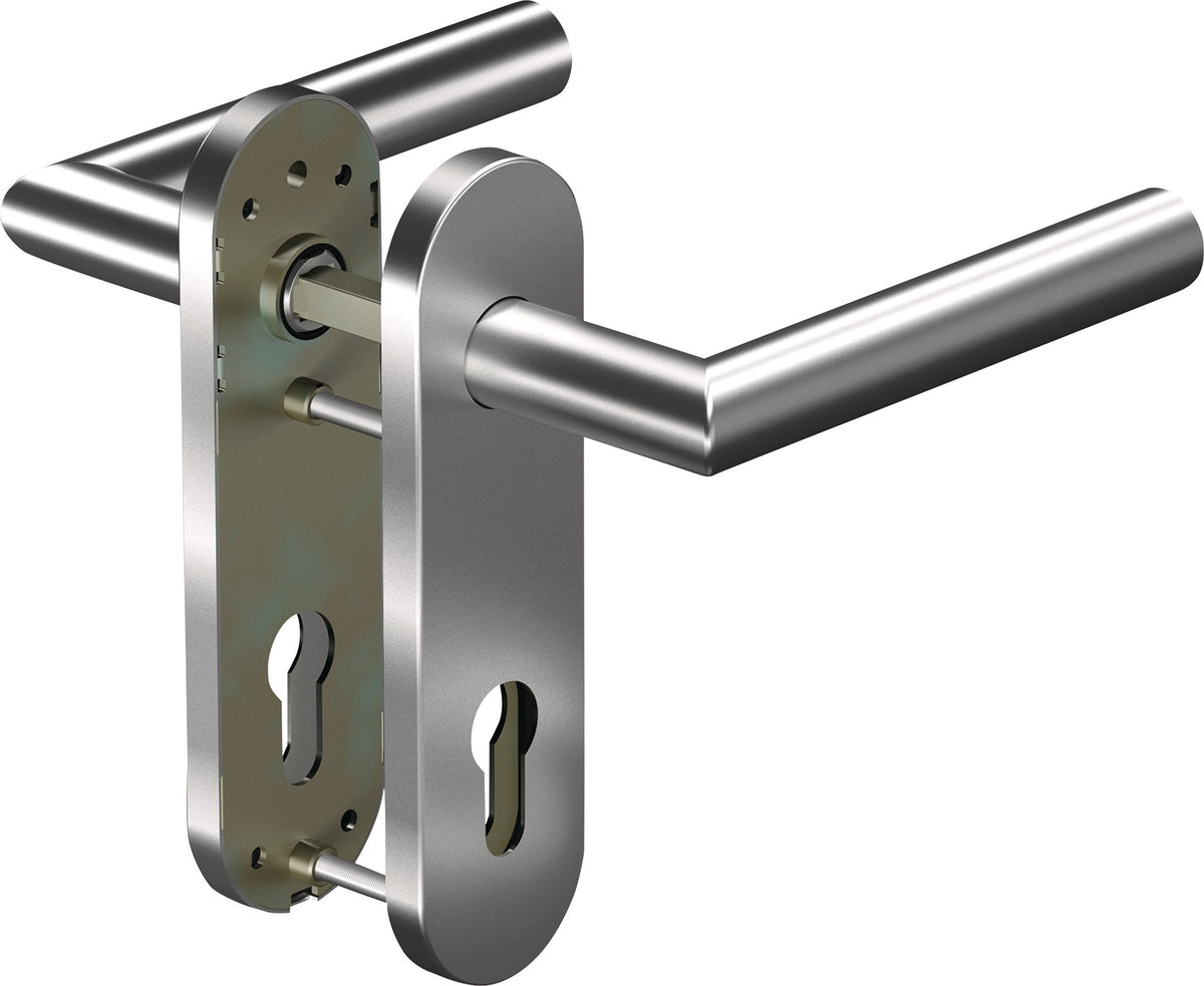OGRO Feuerschutzgarnitur CORE+8906/7051K Aluminium silberfarben für Türstärke 38-63 mm