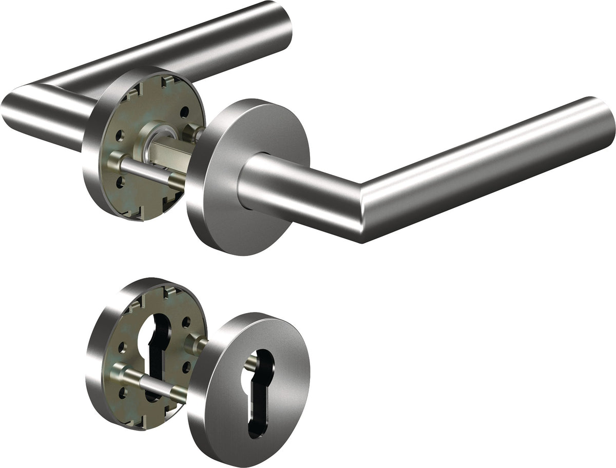 OGRO Feuerschutzgarnitur CORE+8906/6501/6612 Aluminium für Türstärke 38-63 mm PZ rund DIN L/R