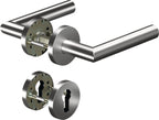 Drückergarnitur / Aluminium / F1 / silberfarben