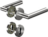 OGRO Feuerschutzgarnitur CORE+8906/6501/6612 Aluminium für Türstärke 38-63 mm PZ rund DIN L/R