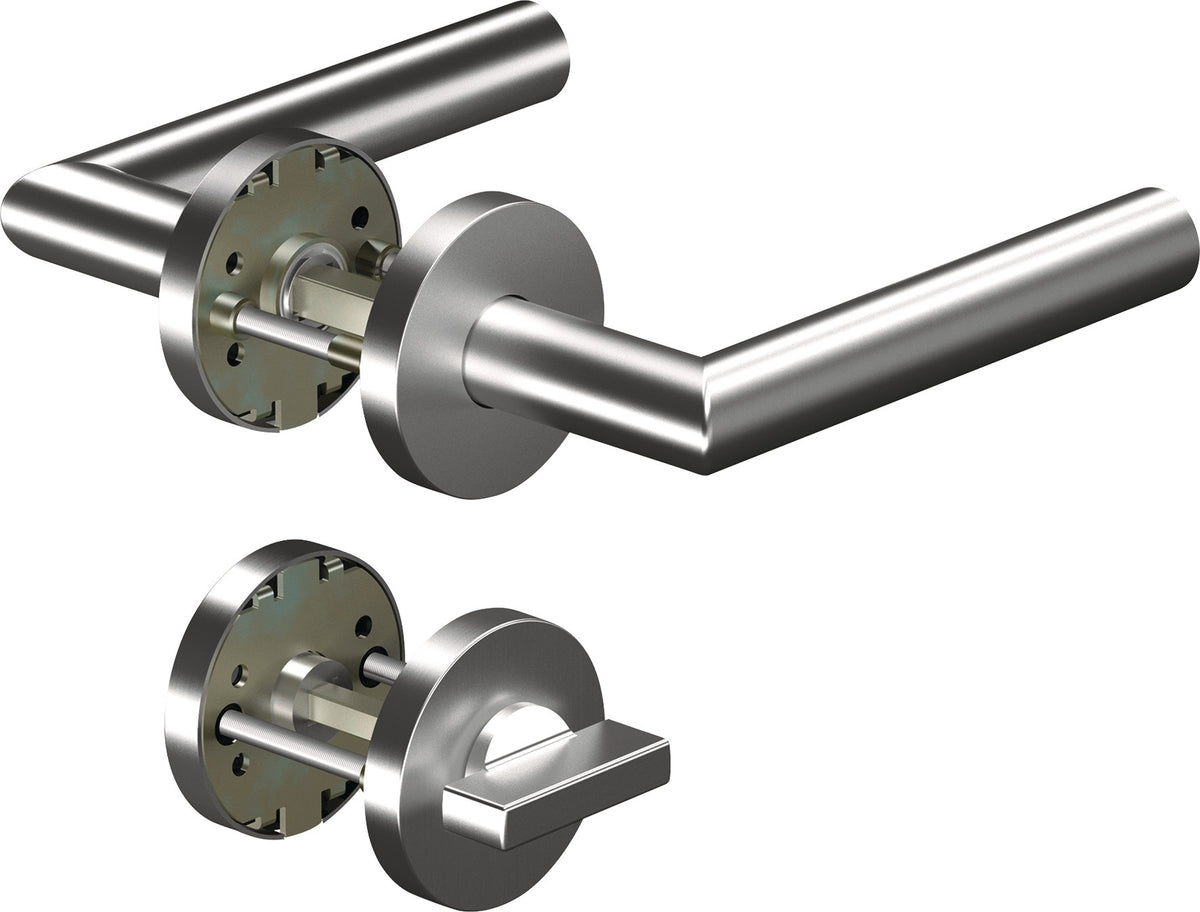 OGRO Rosettengarnitur CORE+ 8906 Edelstahl DIN L/R PZ 8 mm rund