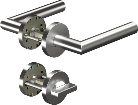 OGRO Rosettengarnitur CORE+ 8906 Edelstahl DIN L/R PZ 8 mm rund
