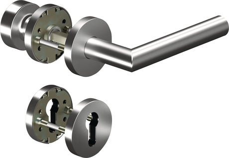 OGRO Feuerschutzgarnitur 8906/6501/6612 Alu für Türstärke 38-63 mm, PZ rund, DIN links/rechts