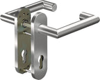 Drückergarnitur / Aluminium / F1 / silberfarben