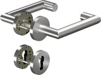 Drückergarnitur / Aluminium / F1 / silberfarben