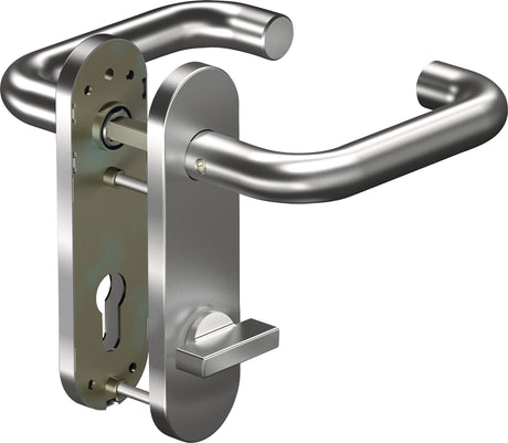 OGRO Kurzschildgarnitur CORE+ 8100 Aluminium F1 abgerundet DIN 1906