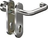OGRO Kurzschildgarnitur CORE+ 8100 Aluminium F1 abgerundet DIN 1906