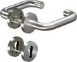 OGRO Rosettengarnitur CORE+8100 Aluminium U-Form PZ DIN L/R für Türstärke 38-63 mm