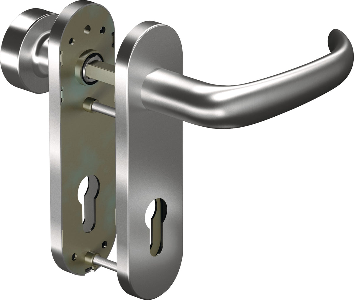 OGRO Feuerschutzgarnitur CORE+8999/7051K Aluminium für Türstärke 38-63 mm DIN L/R