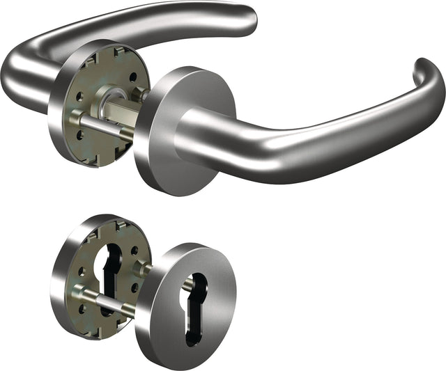 OGRO Feuerschutzgarnitur CORE+8999/6501/6612 Aluminium für Türstärke 38-63 mm PZ rund DIN L/R