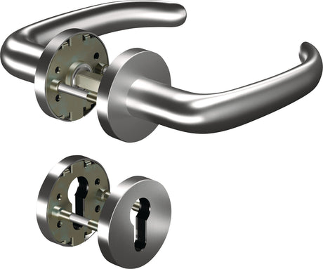 OGRO Rosettengarnitur CORE8999 U-Form PZ Aluminium DIN L/R für Türstärke 38-63 mm