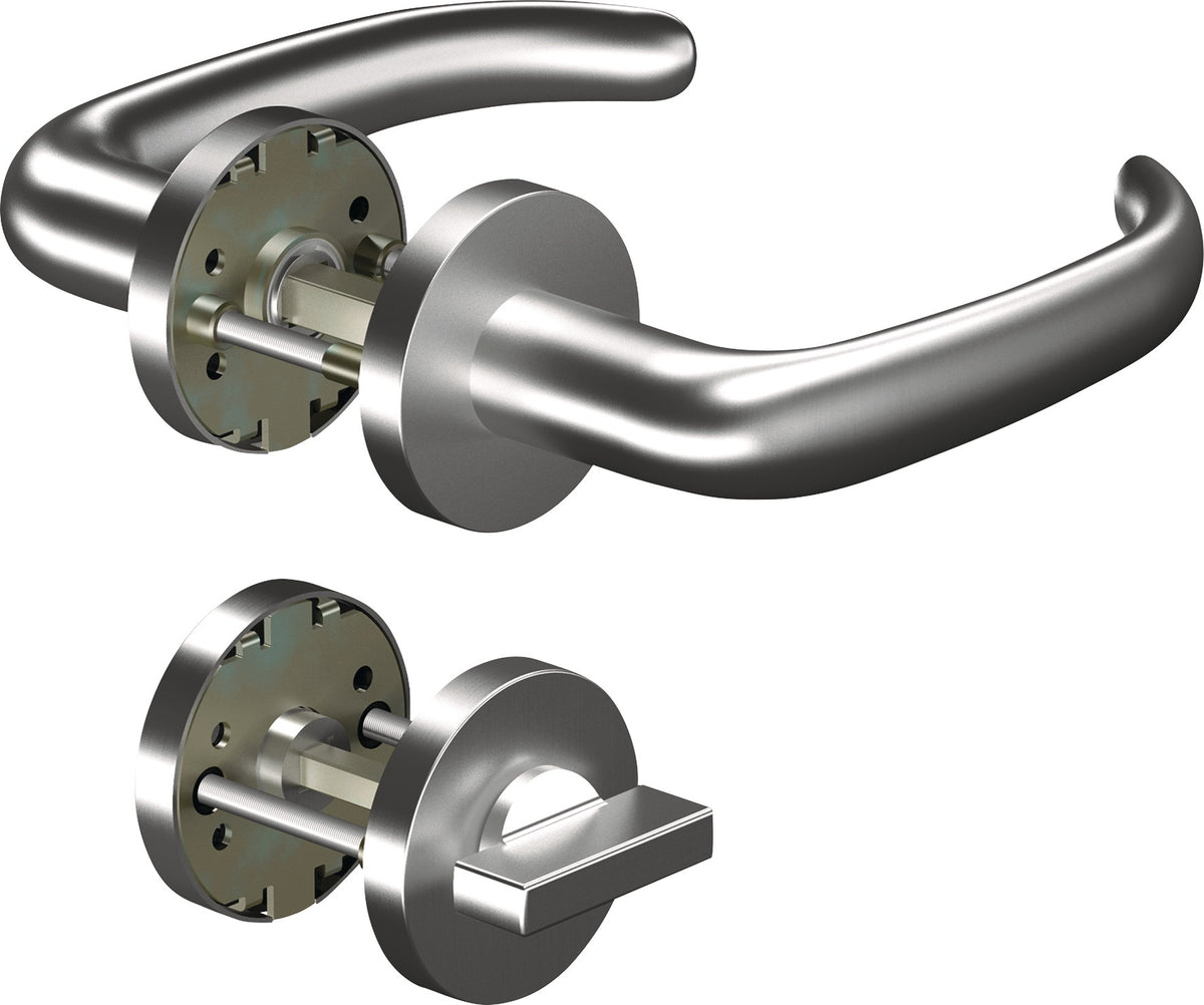 OGRO Rosettengarnitur CORE+8999 U-Form Aluminium PZ DIN L/R 8 mm Vierkant