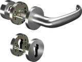 OGRO Rosettengarnitur CORE+8999 U-Form Aluminium PZ DIN L/R 8 mm Vierkant