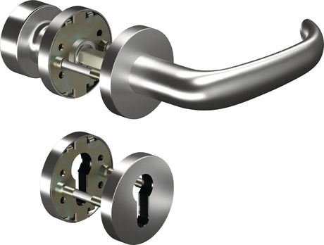 OGRO Rosettengarnitur CORE+8999 U-Form Aluminium PZ DIN L/R 8 mm Vierkant